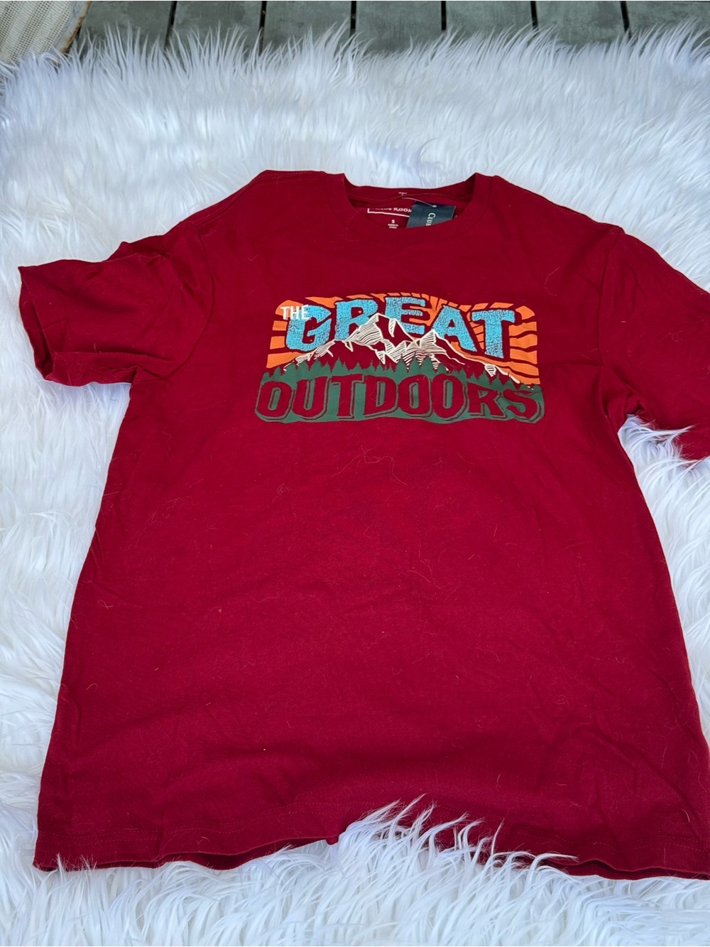 Club Room Maraschino Red Graphic Tee